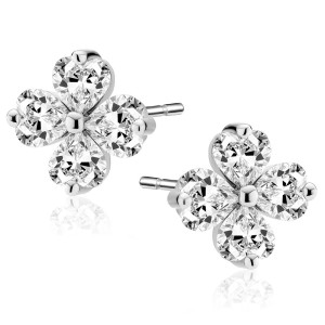 Cercei argint trifoi cu 4 foi cu pietre DiAmanti Z2201ER_W-DIA (Argint 925‰ 1 g.) Cercei argint trifoi cu 4 foi cu pietre DiAmanti Z2201ER_W-DIA (Argint 925‰ 1 g.)